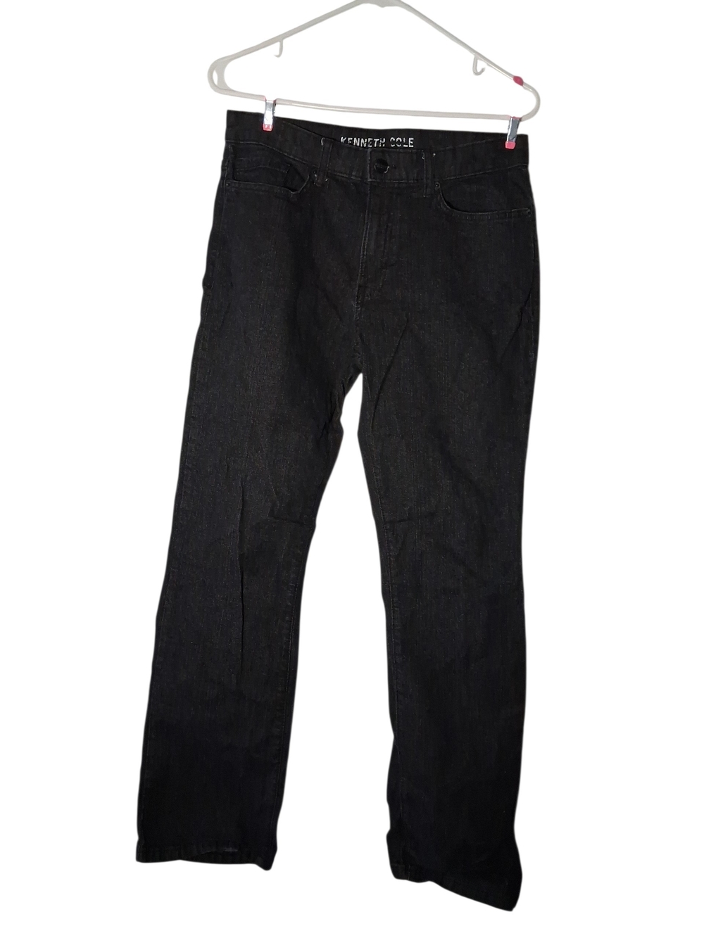 Kenneth Cole Men's Black Straight Jeans